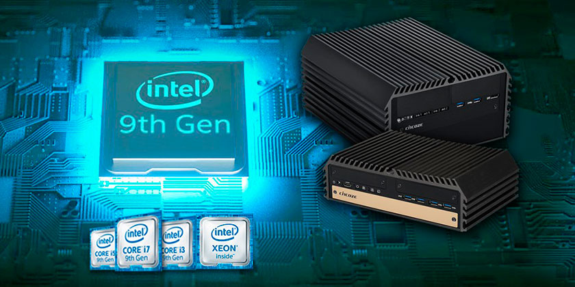 Встраиваемые безвентиляторные компьютеры Cincoze с процессорами Intel 9-го поколения